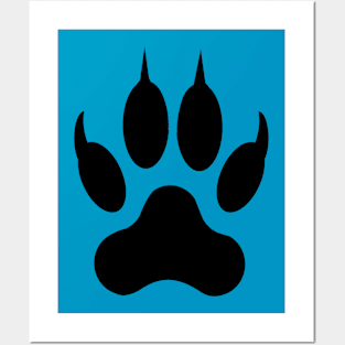 wolf paw claw Posters and Art